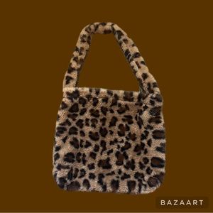Furry Cheetah Shoulder Bag